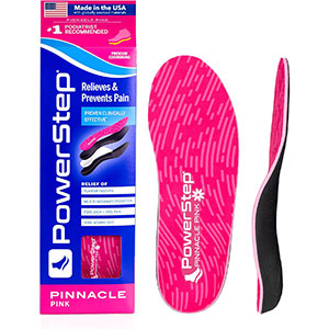 PowerStep Pinnacle Pink Orthotics for Women